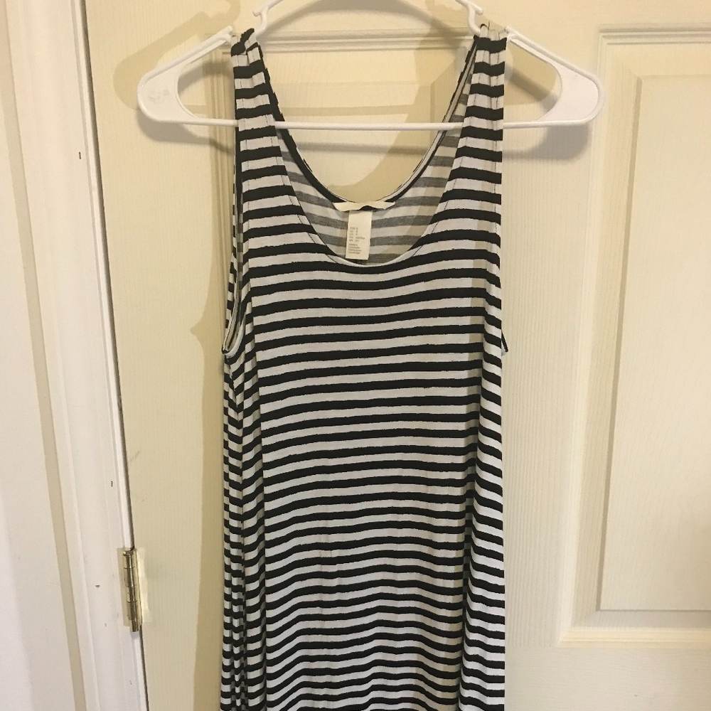 striped tank shift dress